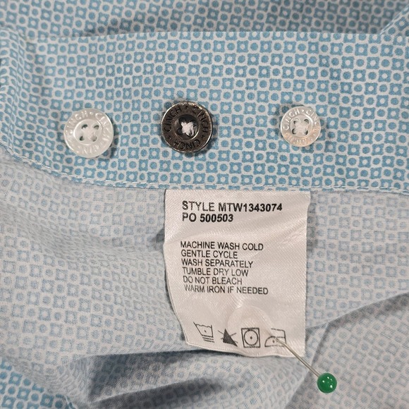 Cinch Modern Fit Button Shirt Men XL Turqouise Geometeric Western Cowboy  Casual - Picture 6 of 11
